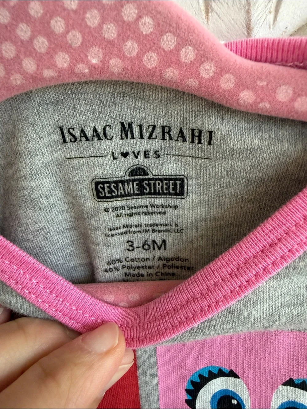 Isaac Mizrahi Loves Sesame Street Baby Onesie, 3-6 months